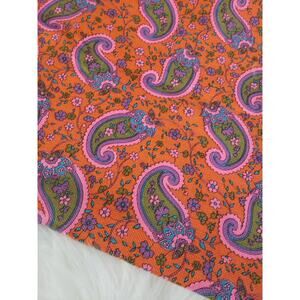 Rare Vintage 60's 70s Mod Concord Fabric Floral Paisley Flower Retro Hippie